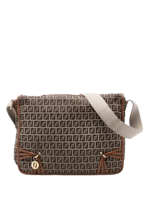 Fendi Pre-Owned 2000-2010 Zucchino Canvas F Charm crossbody bag - Neutrals