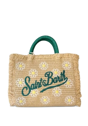 MC2 Saint Barth mini Vanity daisy-embroidered tote bag - Neutrals