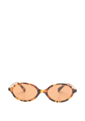 Miu Miu Eyewear tortoiseshell-effect oval-frame sunglasses - Brown