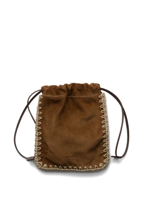 Prada suede smartphone case - Brown
