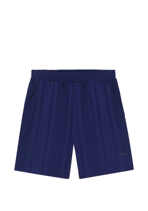 BOSS GREEN HUGO BOSS pleated cotton shorts - Blue
