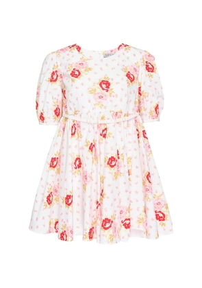 Ashley Williams floral-print puff-sleeve dress - White