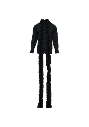 Comme des Garçons Homme Plus ruffled long-line shirt - Black