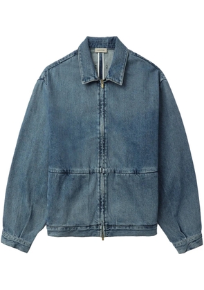 Fear Of God pleat-detail denim jacket - Blue