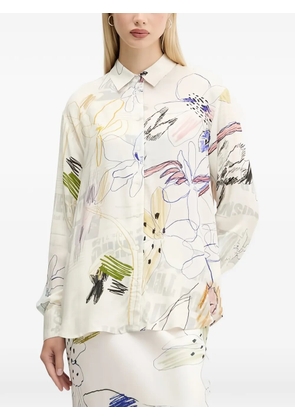 Desigual Newsarty floral-print shirt - Neutrals