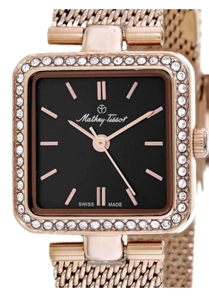 Mathey Tissot Fleury XIV crystal-embellished 23mm watch - Black