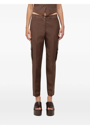 Blugirl pressed-crease cargo pants - Brown