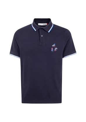 Barbour embroidered tipped polo shirt - Blue
