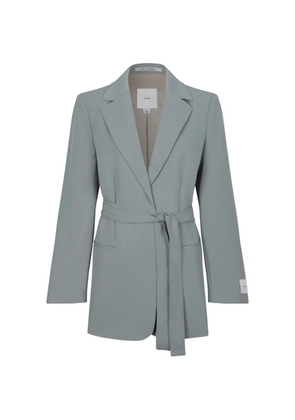 Calvin Klein belted notched-lapels jacket - Grey