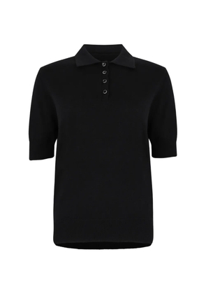 Nine In The Morning ribbed-trim short-sleeve polo shirt - Black