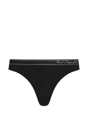 Karl Lagerfeld Hotel Karl stripe cotton briefs - Black