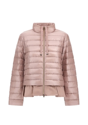 Herno frill-trim quilted jacket - Pink