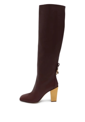 Ferragamo Pre-Owned Blavy leather boots - Red