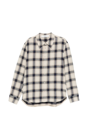Séfr Wes check-pattern long-sleeve shirt - Neutrals