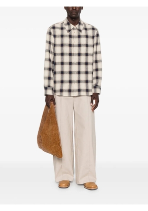 Séfr Wes check-pattern long-sleeve shirt - Neutrals