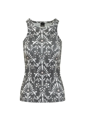 PINKO baroque-print tank top - Grey