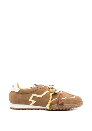 GIO+ Cielo tassel-detail sneakers - Brown