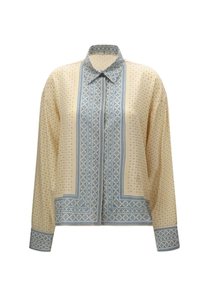 Ermanno Scervino geometric-print silk shirt - Neutrals