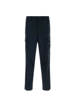 Stone Island logo-patch cargo pants - Blue
