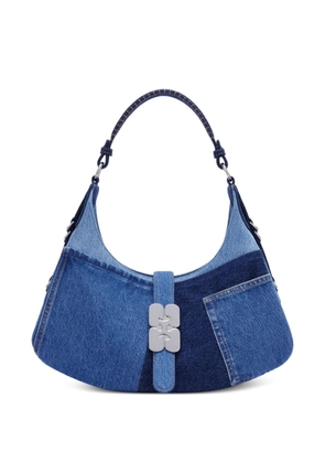 GANNI patchwork shoulder bag - Blue