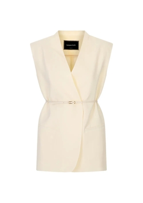 Fabiana Filippi belted sleeveless jacket - Neutrals