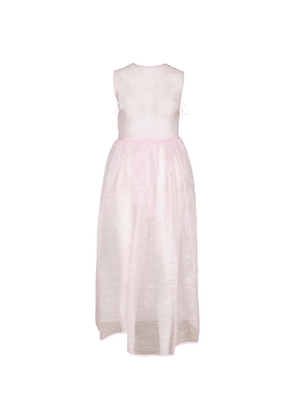 Cecilie Bahnsen Camilia tie-fastening overlay dress - Pink