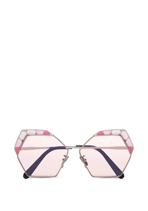 Philipp Plein Vlinder geometric-frame sunglasses - Silver