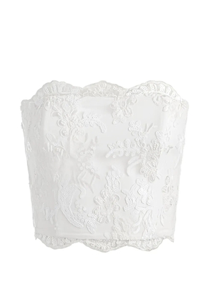 alice + olivia Ceresi floral-lace bandeau top - White