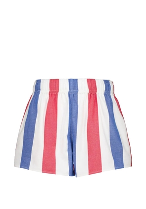 Marrakshi Life striped cotton shorts - White