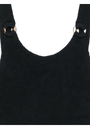 Hunza G Domino crinkle-effect swimsuit - Black