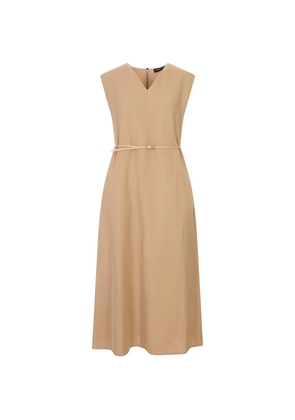Fabiana Filippi belted V-neck dress - Neutrals