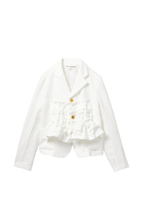 Comme Des Garçons Girl ruffled long-sleeve jacket - White