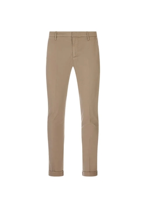 DONDUP logo-plaque slim-fit chino pants - Neutrals