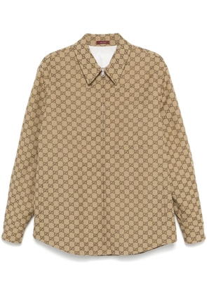 Gucci GG-canvas overshirt - Neutrals