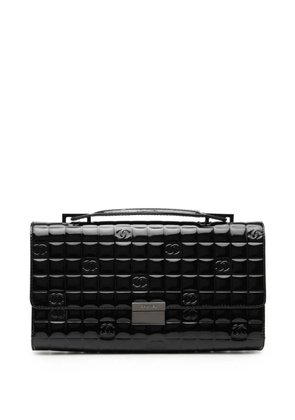 CHANEL Pre-Owned 2002-2003 CC Chocolate Bar Patent Handle clutch bag - Black
