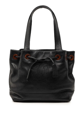 CHANEL Pre-Owned 2002-2003 CC Caviar Drawstring tote bag - Black