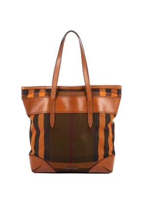 Burberry Pre-Owned check pattern tote bag - Black