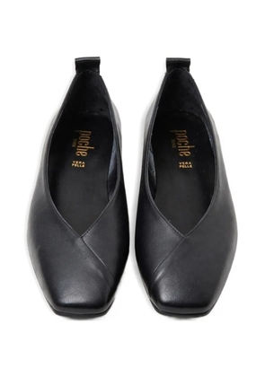 Poche Paris square-toe ballet flats - Black