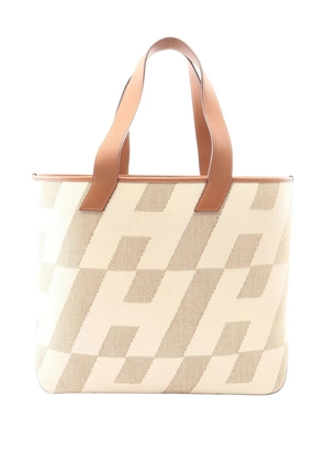Hermès Pre-Owned 2021 Toile H and Swift Cabas H en Biais GM tote bag - Neutrals