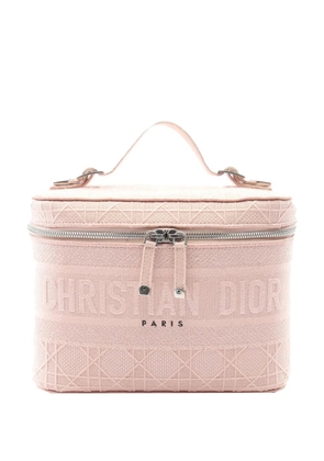 Christian Dior Pre-Owned 2010-2026 Diortravel Canvas Cannage D Lite Case vanity bag - Pink