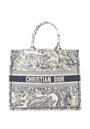 Christian Dior Pre-Owned 2010-2026 Large Canvas Embroidered Dioriviera Toile De Jouy Book tote bag - Blue