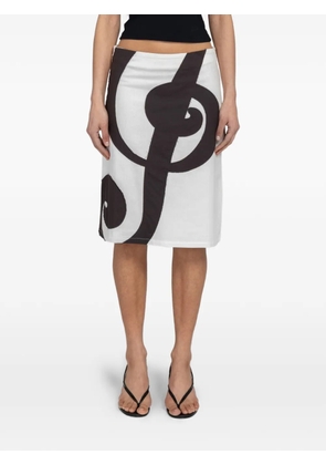 Gimaguas Sol graphic-print midi skirt - White