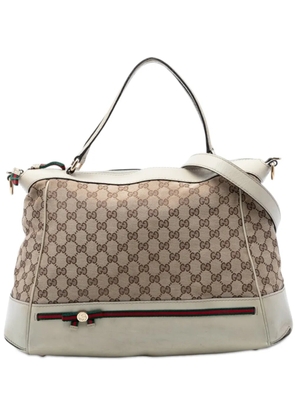 Gucci Pre-Owned 2016-2026 GG Canvas Web Mayfair satchel - Neutrals