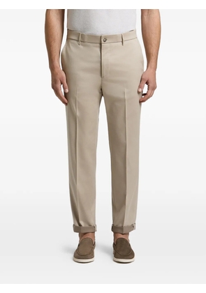 Peserico pressed-crease turn-up trousers - Neutrals