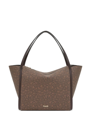 TOUS Kaos signature-pattern large tote bag - Brown