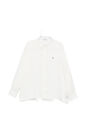 Études Studio logo-embroidered oversized shirt - White