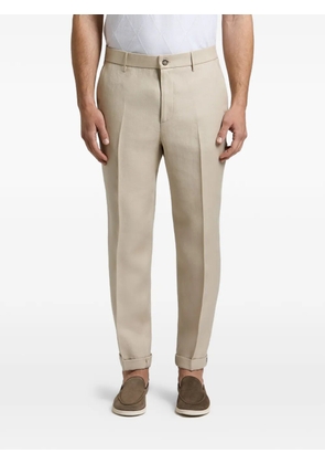 Peserico elasticated-waistband turn-up trousers - Neutrals