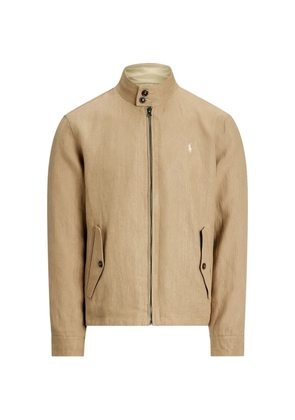 Polo Ralph Lauren logo-embroidered high-neck jacket - Neutrals