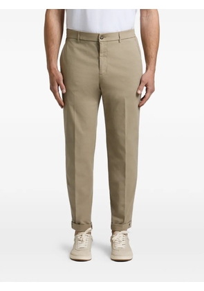 Peserico elasticated-waistband turn-up trousers - Neutrals