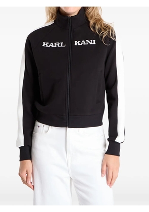karl kani logo-embroidered side-stripe jacket - Black